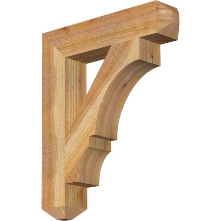 Ekena Millwork Balboa Craftsman Rough Sawn Bracket, Western Red Cedar, 4"W x 20"D x 24"H BKT04X20X24BOA04RWR